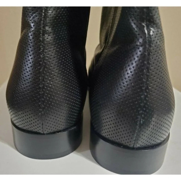 Casadei Black Leather Mesh Look 2 Style Ankle Boot, Sz 40 / IT 10 / US 9.5 - Picture 5 of 12